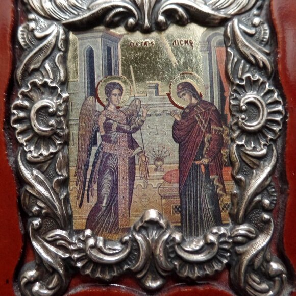 Byzantine Art Greek Orthodox Icon Set Silver 1000* - Picture 8 of 13